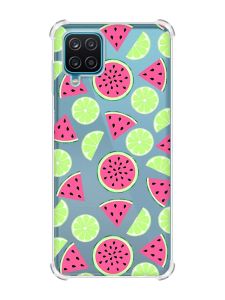Чохол з потовщеними кутами на Samsung A12 4G :: Кавуни и лайм (принт 345)