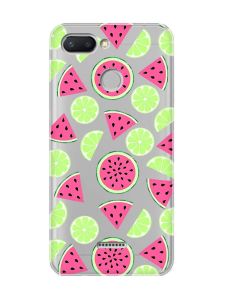 Прозорий чохол на Xiaomi Redmi 6  :: Кавуни и лайм (принт 345)