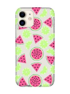 Прозорий чохол на iPhone 12 mini :: Кавуни и лайм (принт 345)