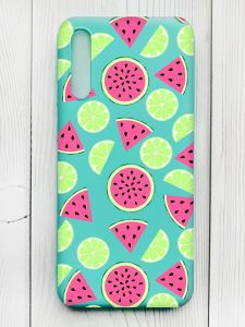 Матовий бірюзовий чохол на Samsung Galaxy A50 (2019) A505/A30s :: Кавуни и лайм (принт 345)