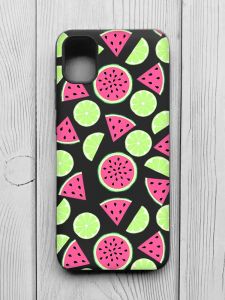 Матовий чорний чохол на Samsung Galaxy A04E/A042 :: Кавуни и лайм (принт 345)