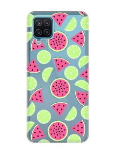 Прозорий чохол на Samsung Galaxy A12 4G :: Кавуни и лайм (принт 345)