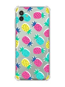 Чохол з потовщеними кутами на Samsung Galaxy M13 5G :: Різнокольорові ананаси (принт 346)