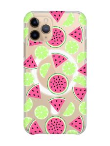 Магнітний чохол на iPhone 11 Pro із підтримкою MagSafe :: Кавуни и лайм (принт 345)