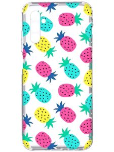 Прозорий чохол на Samsung Galaxy A34 5G/A346 :: Різнокольорові ананаси (принт 346)