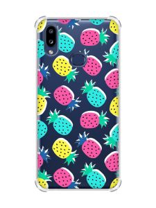 Чохол з потовщеними кутами на Samsung Galaxy A10s (A107) :: Різнокольорові ананаси (принт 346)