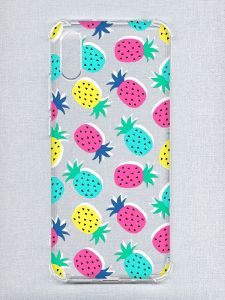 Чохол з потовщеними кутами на Xiaomi Redmi 9A :: Різнокольорові ананаси (принт 346)