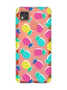 Прозорий чохол для Xiaomi Redmi 9C/10A :: Різнокольорові ананаси (принт 346)