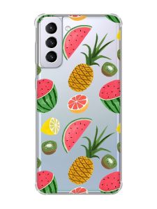 Чохол з потовщеними кутами на Samsung Galaxy S21 Plus :: Фруктовий мікс (принт 347)