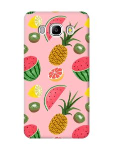 Матовий рожевий чохол на Samsung Galaxy J5(2016) J510 :: Фруктовий мікс (принт 347)