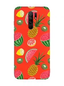 Матовий червоний чохол на Xiaomi Redmi Note 8 Pro :: Фруктовий мікс (принт 347)