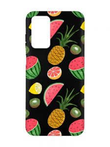 Матовий чорний чохол на Xiaomi Redmi Note 11 4G :: Фруктовий мікс (принт 347)