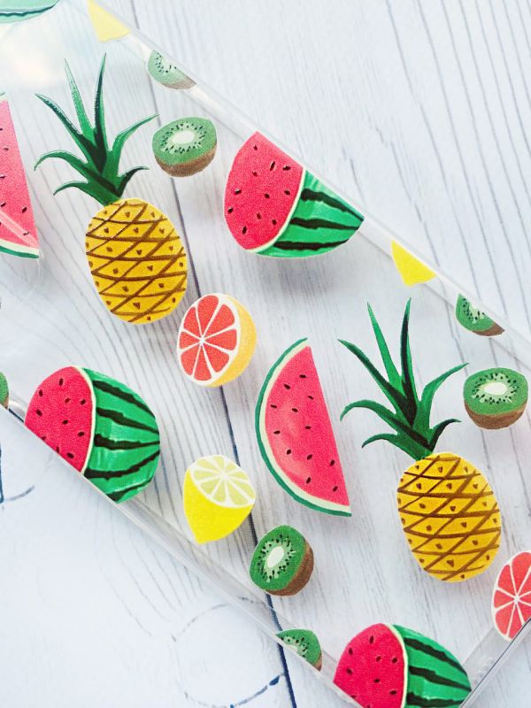 Прозорий чохол на Xiaomi Redmi Note 8T :: Фруктовий мікс (принт 347)