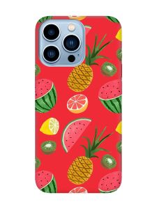 Матовий червоний чохол на Apple iPhone 13 Pro Max :: Фруктовий мікс (принт 347)