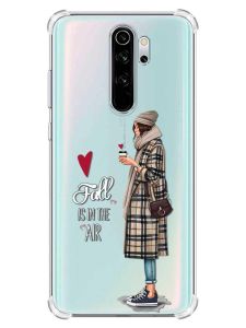 Чохол з потовщеними кутами на Xiaomi Redmi Note 8 Pro :: Дівчина з кавою (принт 59)