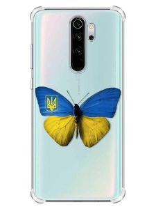 Чохол з потовщеними кутами на Xiaomi Redmi Note 8 Pro :: Метелик Україна (принт 255)