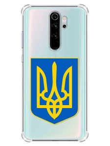 Чохол з потовщеними кутами на Xiaomi Redmi Note 8 Pro :: Тризуб Україна (принт 256)