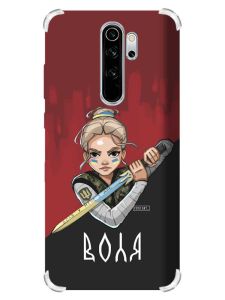 Чохол з потовщеними кутами на Xiaomi Redmi Note 8 Pro :: Українська захисниця (патріотичний принт 171)