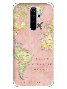 Чохол з потовщеними кутами на Xiaomi Redmi Note 8 Pro :: Подорожі. Карта (принт 320)