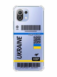 Чохол з потовщеними кутами на Xiaomi Mi 11 Lite :: Авіаквиток Україна (принт 262)