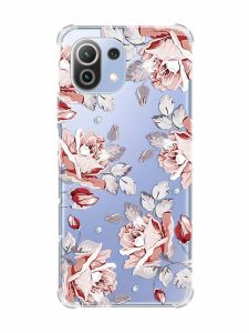 Чохол з потовщеними кутами на Xiaomi Mi 11 Lite :: Фон Троянди (принт 273)
