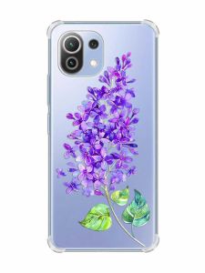 Чохол з потовщеними кутами на Xiaomi Mi 11 Lite :: Гілочка бузку (принт 280)