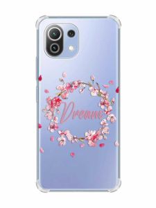 Чохол з потовщеними кутами на Xiaomi Mi 11 Lite :: Віночок з сакури (принт 284)