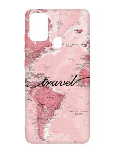 Чохол з червоними боками на Samsung Galaxy M30s/M21 :: Карта (принт 319)