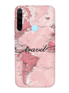 Чохол з червоними боками на Xiaomi Redmi Note 8T :: Карта (принт 319)