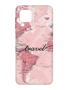 Чохол з чорними боками на Samsung Galaxy M32 / A22 / M22 4G :: Карта (принт 319)