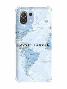 Чохол з потовщеними кутами на Xiaomi Mi 11 Lite :: Подорожі. Карта (принт 323)