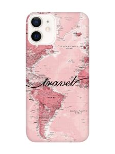 Чохол з рожевими боками на Apple iPhone 12 / 12 Pro (6.1) :: Карта (принт 319)