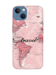 Чохол з рожевими боками на Apple iPhone 13 :: Карта (принт 319)