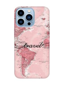 Чохол з рожевими боками на Apple iPhone 13 Pro Max :: Карта (принт 319)