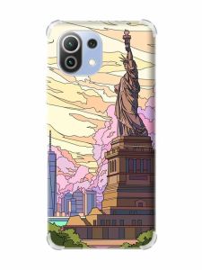 Чохол з потовщеними кутами на Xiaomi Mi 11 Lite :: Статуя Свободи (принт 331)