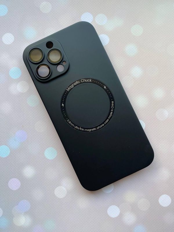 Ультратонкий чохол MagSafe на iPhone 13 Pro Max із додатковим захистом камер :: Чорний