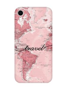 Чохол з рожевими боками на Apple iPhone XR :: Карта (принт 319)