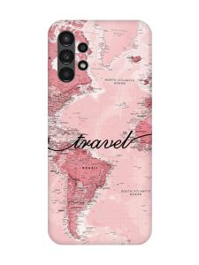 Чохол з рожевими боками на Samsung A13 4G :: Карта (принт 319)