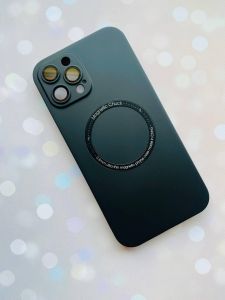 Ультратонкий чохол MagSafe на iPhone 12 Pro Max із додатковим захистом камер :: Чорний