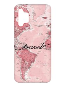 Чохол з рожевими боками на Samsung Galaxy A32 :: Карта (принт 319)