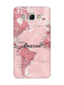 Чохол з рожевими боками на Samsung Galaxy J5(2016) J510 :: Карта (принт 319)