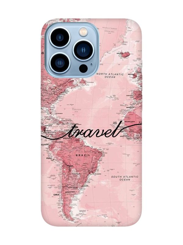 Чохол з бірюзовими боками на Apple iPhone 13 Pro Max :: Карта (принт 319)