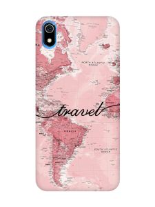 Чохол з рожевими боками на Xiaomi Redmi 7A :: Карта (принт 319)