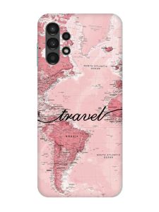 Чохол з бірюзовими боками на Samsung Galaxy A13 4G :: Карта (принт 319)