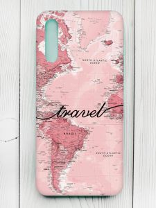 Чохол з бірюзовими боками на Samsung Galaxy A50 (2019) A505/A30s :: Карта (принт 319)