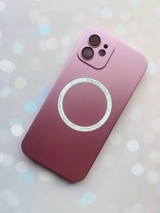 Ультратонкий чохол MagSafe на iPhone 12 із додатковим захистом камер :: Рожевий