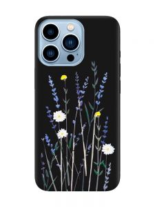 Матовий чорний чохол на Apple iPhone 13 Pro Max :: Польові квіти (принт 270)