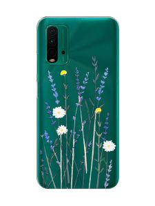 Прозорий чохол на Xiaomi Redmi 9T  :: Польові квіти (принт 270)