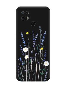 Матовий чорний чохол на Xiaomi Redmi 10C :: Польові квіти (принт 270)