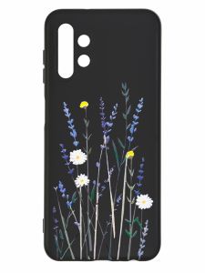 Матовий чорний чохол на Samsung Galaxy A13 4G :: Польові квіти (принт 270)